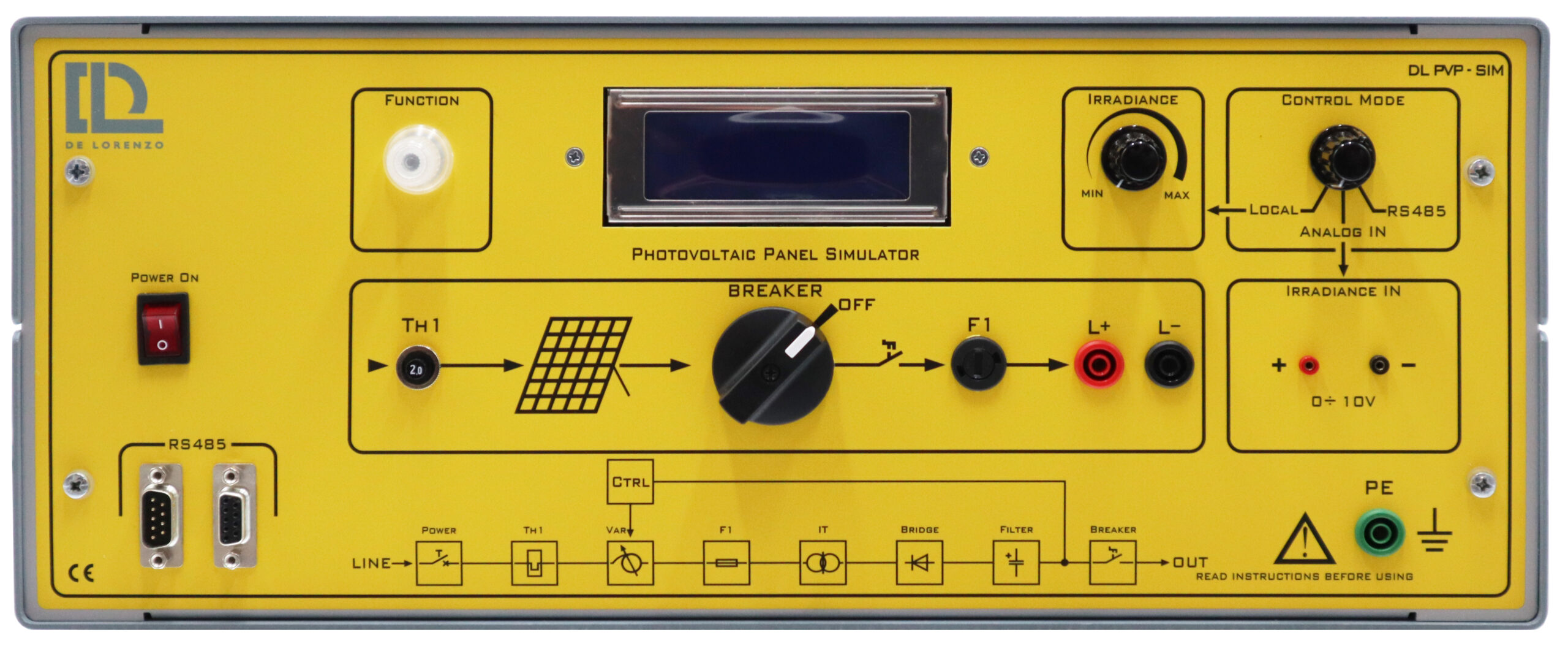 PHOTOVOLTAIC PANEL SIMULATOR - De Lorenzo Training & Didactical Equipment