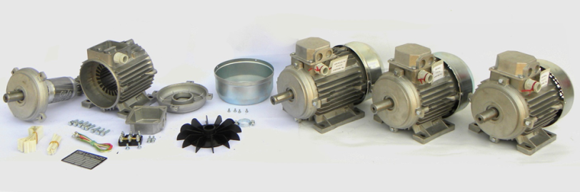 KIT FOR THE CONSTRUCTION OF 4 ASYNCHRONOUS MOTORS