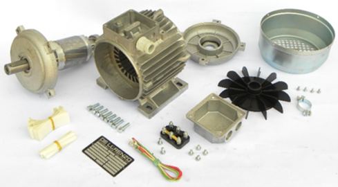 KIT FOR THE CONSTRUCTION OF AN ASYNCHRONOUS MOTOR
