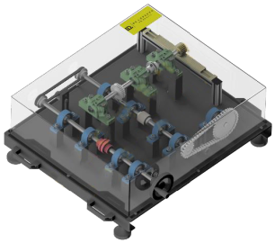 DIDACTIC SYSTEM FOR STUDY AND TRAINING IN TRANSMISSION ELEMENTS AND MECHANICAL COUPLING